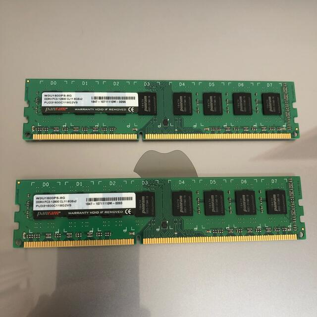 PANRAM DDR3 8GB メモリー 2枚セット