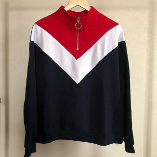 エイチアンドエム(H&M)の古着　H&M  ハーフジップスウェット　◇Ｌサイズ◇M-0214(スウェット)