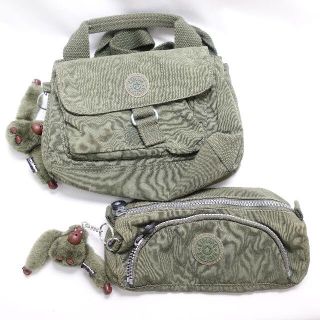 キプリング(kipling)のKipling　ペンケース/バッグ　レディース　ダークグリーン(ハンドバッグ)