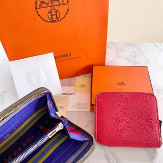 エルメス(Hermes)の✿HERMES✿シルクインコンパクト ブーゲンビリア×ブルーエレクトリック(財布)