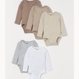 エイチアンドエム(H&M)の新生児 ベビー ロンパース ボディースーツセット(ロンパース)