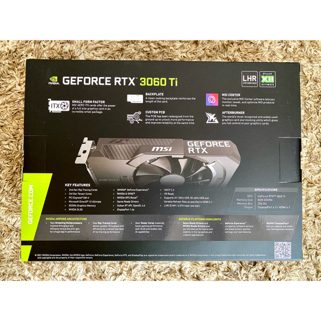 【新品・未開封】RTX 3060 Ti AERO ITX 8G OC LHR