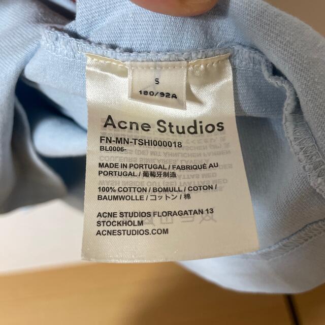 ACNE(アクネ)の【美品】acne studios アクネ tシャツ 水色 サイズS メンズのトップス(Tシャツ/カットソー(半袖/袖なし))の商品写真