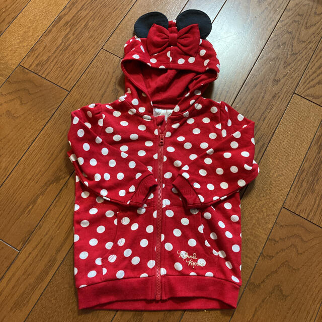 Disney(ディズニー)のH&M パーカー 92 ディズニー　ミニーマウス キッズ/ベビー/マタニティのキッズ服女の子用(90cm~)(ジャケット/上着)の商品写真