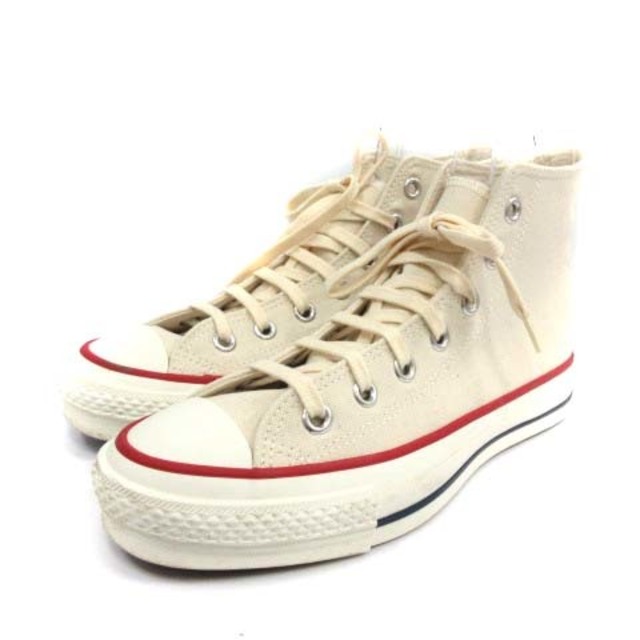 CONVERSE(コンバース)のコンバース ハイカットスニーカー シューズ 24.0cm ベージュ 赤 レディースの靴/シューズ(スニーカー)の商品写真