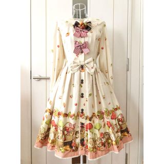 メタモルフォーゼタンドゥフィーユ プリント ひざ丈ワンピース