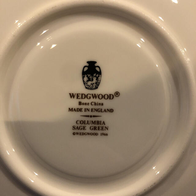 WEDGWOOD(ウェッジウッド)のウェッジウッド　コロンビアセージグリーン　スープカップ&ソーサー  2つ インテリア/住まい/日用品のキッチン/食器(食器)の商品写真