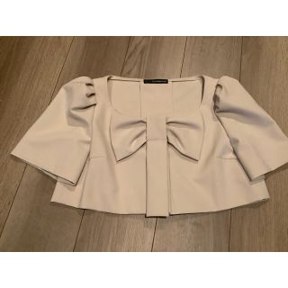 フォクシー(FOXEY)のFOXEY ベージュ　ボレロ　ジャケット　ショート丈(ボレロ)