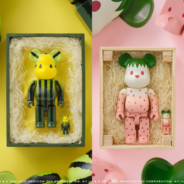 送料無料 MEDICOM 100% 400% Fruits Summer x CLOT BEARBRICK - TOY