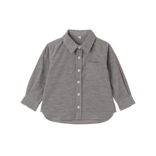 ムジルシリョウヒン(MUJI (無印良品))の無印良品*ベビー*長袖シャツ*グレー*80(シャツ/カットソー)