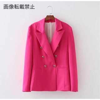 新品☆ZARA ザラ ダブルジャケット S Pink