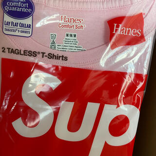 シュプリーム(Supreme)のSupreme Hanes Tagless Tees pink サイズm(Tシャツ/カットソー(半袖/袖なし))