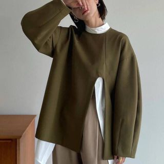 ステュディオス(STUDIOUS)のARCH CUT DOUBLE CLOTH TOPS クラネ　/clane(カットソー(長袖/七分))