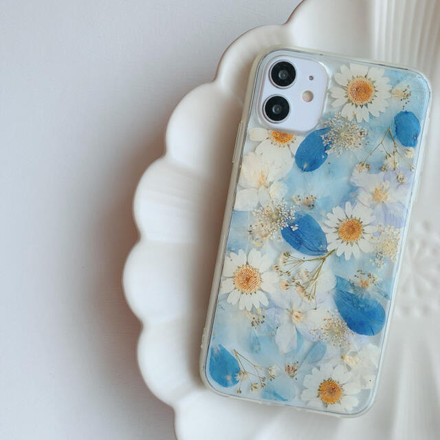 現品sale 押し花ケース ハンドメイドのスマホケース/アクセサリー(スマホケース)の商品写真