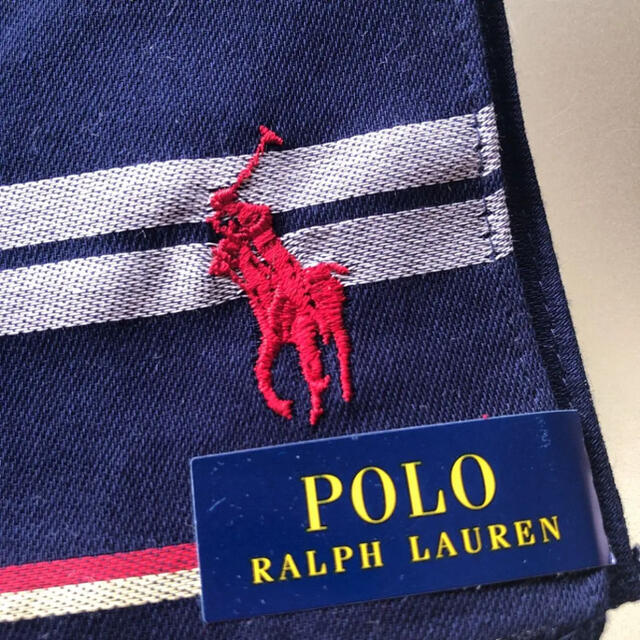 POLO RALPH LAUREN(ポロラルフローレン)のメンズ　ブランドハンカチ　2枚 メンズのファッション小物(ハンカチ/ポケットチーフ)の商品写真