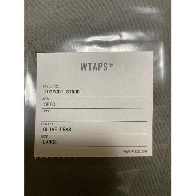 WTAPS 19AW SPEC S/S TEE L 新品未使用 正規品