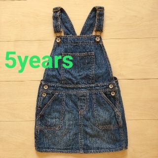 ベビーギャップ(babyGAP)の5years GAP デニム サロペット スカート オーバーオール(ワンピース)