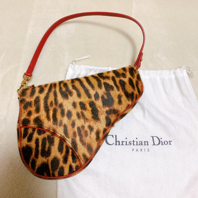 Christian Dior(クリスチャンディオール)のChristian Dior♡︎レオパードサドルポーチ レディースのバッグ(ハンドバッグ)の商品写真