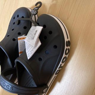 クロックス(crocs)のラス2    25  ブラック　クロックバンド(サンダル)