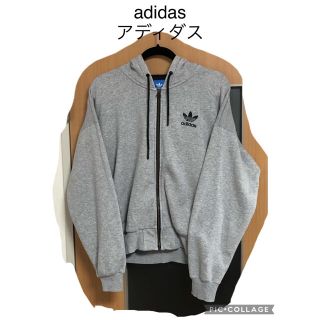 アディダス(adidas)のアディダスオリジナルス　スウェットパーカー　グレー　L(パーカー)