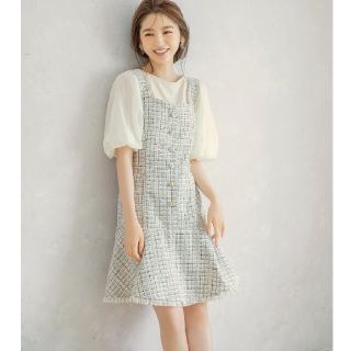 ウィルセレクション(WILLSELECTION)の今期 新品 ウィルセレクション ツイード ジャンパースカート   ワンピース(ひざ丈ワンピース)