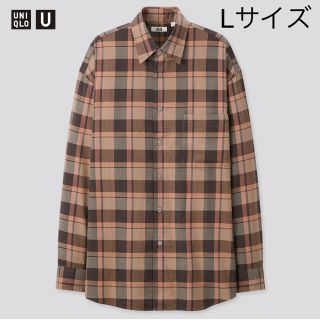 ユニクロ(UNIQLO)のUNIQLO U　ライトフランネルワイドフィットチェックシャツ　Lサイズ(シャツ)