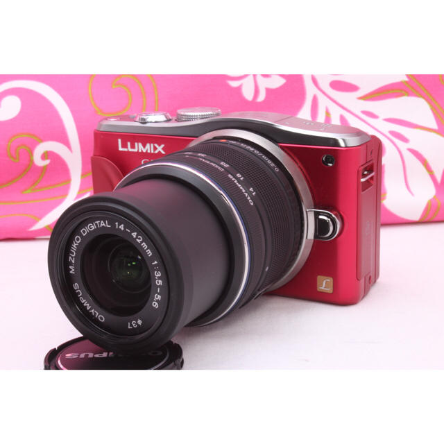 Panasonic(パナソニック)の⭐️Wi-Fi付き自撮りカメラ⭐️Panasonic LUMIX GF6 レッド スマホ/家電/カメラのカメラ(ミラーレス一眼)の商品写真