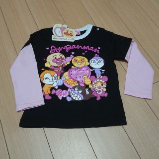 アンパンマン(アンパンマン)の95cmアンパンマンロンＴ黒✕ピンク(Tシャツ/カットソー)