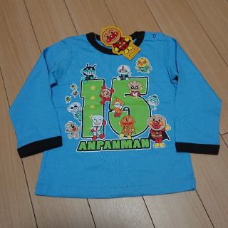 アンパンマン(アンパンマン)の95cmアンパンマンロンＴ水色✕黒(Tシャツ/カットソー)