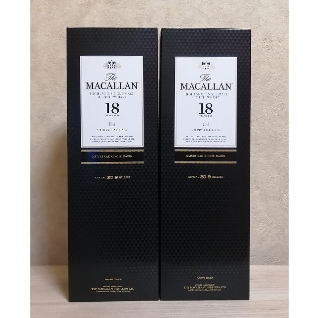 サントリー(サントリー)のMACALLAN　マッカラン18年　2019リリース　2本 食品/飲料/酒の酒(ウイスキー)の商品写真