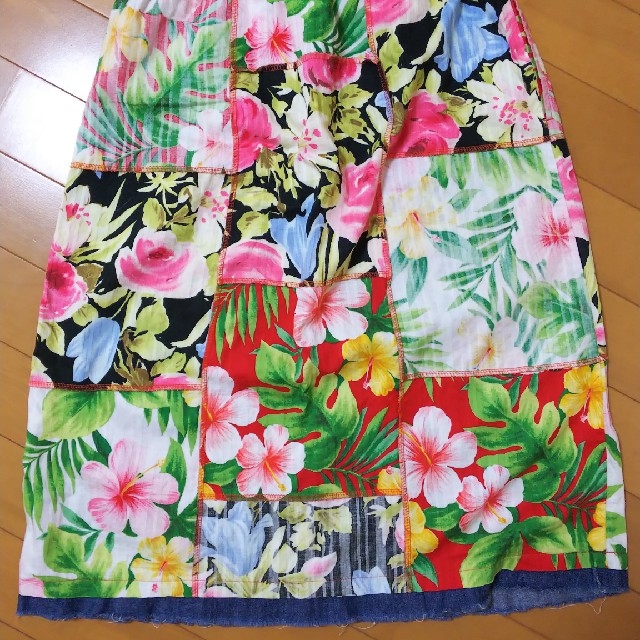 パッチワークスカート レディースのスカート(ひざ丈スカート)の商品写真
