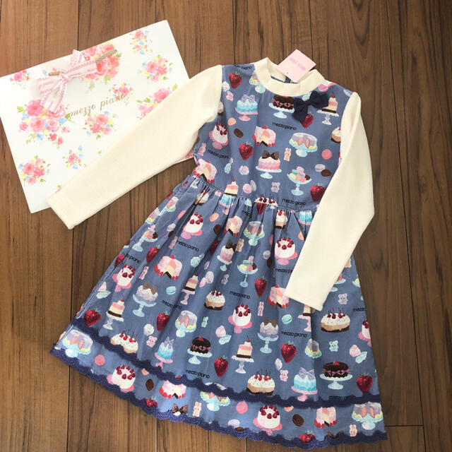 メゾピアノ 新品ワンピース 120キッズ服女の子用(90cm~)