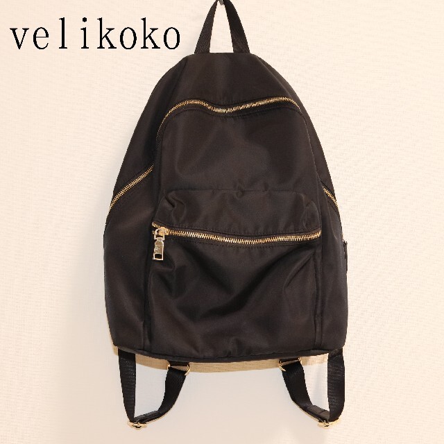 velikoko(ヴェリココ)のvelikoko ヴェリココ レディース リュック ブラック バックパック レディースのバッグ(リュック/バックパック)の商品写真