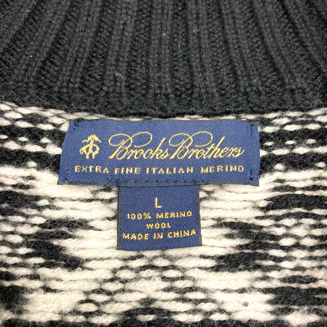 Brooks Brothers(ブルックスブラザース)のブルックスブラザーズ　ニット　セーター　ノルディック柄　雪柄　ウール　【美品】 メンズのトップス(ニット/セーター)の商品写真