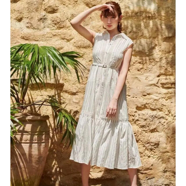 kome様専用Lace Trimming Stripe Shirt Dress の通販 by たま's shop ...
