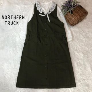 ノーザントラック(NORTHERN TRUCK)の新品 NORTHERN TRUCK ジャンパースカート サロペット カーキ L(ロングワンピース/マキシワンピース)