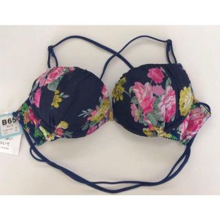 fran de lingerie B65 紺 花柄 フロントホック（fb65）(ブラ)