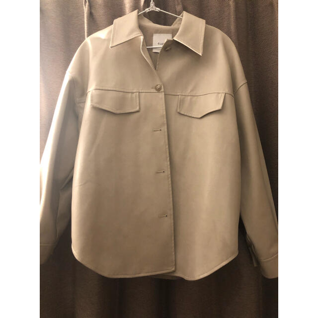  CLANE FAKE LEATHER SHIRT BLOUSON レディースのジャケット/アウター(ブルゾン)の商品写真