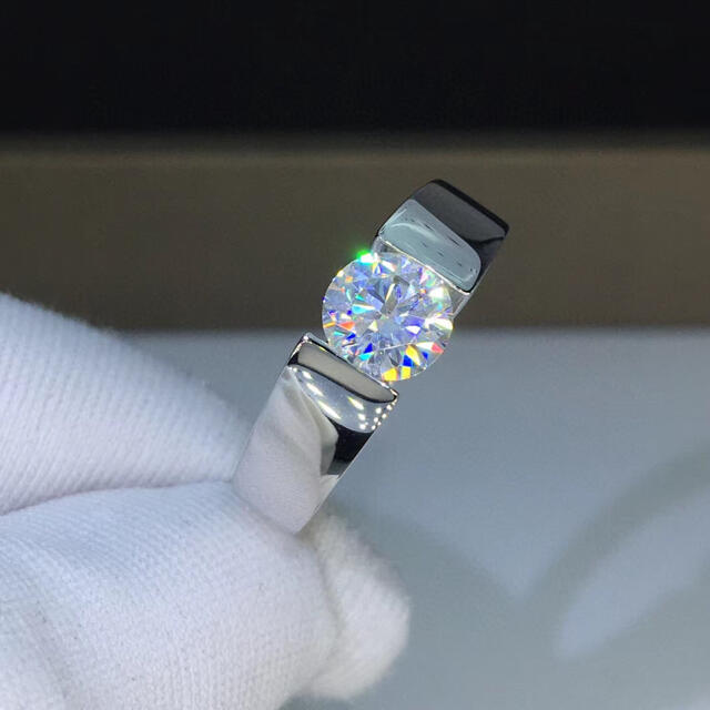 newデザイン】モアサナイトリング k18ホワイトゴールド www.bimakab.go.id