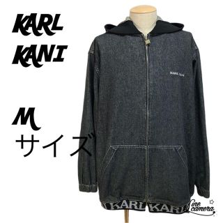 カールカナイ(Karl Kani)のカールカナイ デニム ジップ パーカー 古着 M(Gジャン/デニムジャケット)