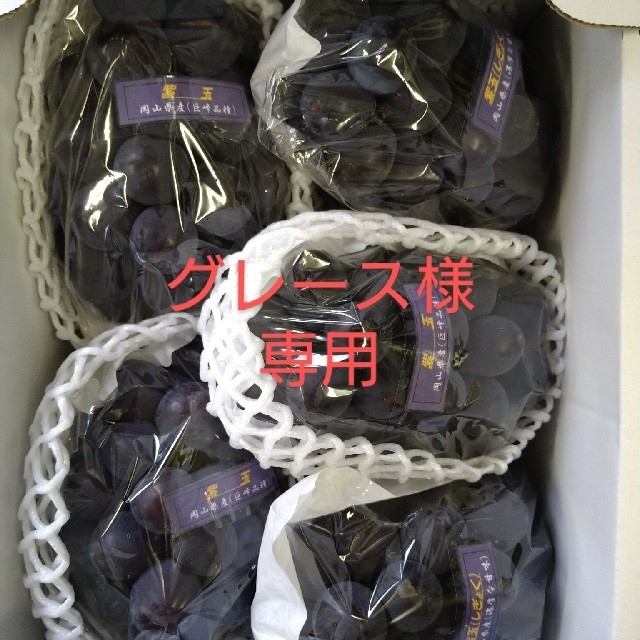 グレース様　専用　ブドウ　紫玉、ブラックビート合計２k　１箱（５〜６房入） 食品/飲料/酒の食品(フルーツ)の商品写真