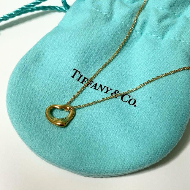ゴールド寸法Tiffany& Co.(ティファニー)18金ハートネックレス【未使用】