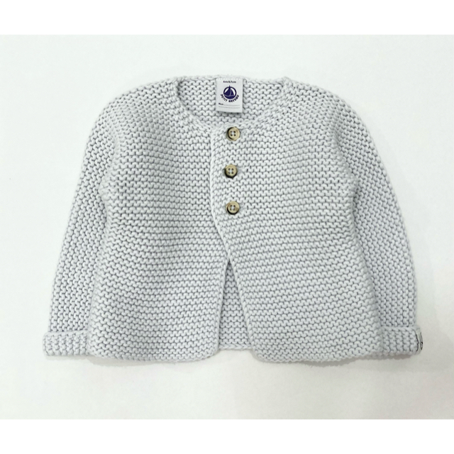 PETIT BATEAU(プチバトー)のPETIT BATEAU  ウール混 秋冬 ニット カーディガン 6M キッズ/ベビー/マタニティのベビー服(~85cm)(カーディガン/ボレロ)の商品写真