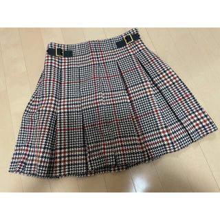 バーバリーブルーレーベル(BURBERRY BLUE LABEL)のBLUE LABEL CRESTBRIDGE 千鳥格子 プリーツスカート(ミニスカート)