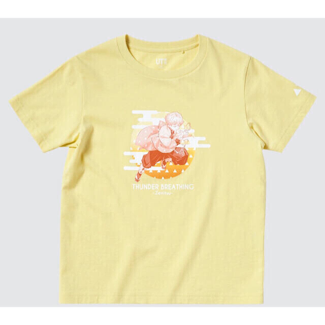 UNIQLO(ユニクロ)のユニクロ KIDS アニメ「鬼滅の刃」 UT グラフィックTシャツ 善逸（半袖） キッズ/ベビー/マタニティのキッズ服男の子用(90cm~)(Tシャツ/カットソー)の商品写真