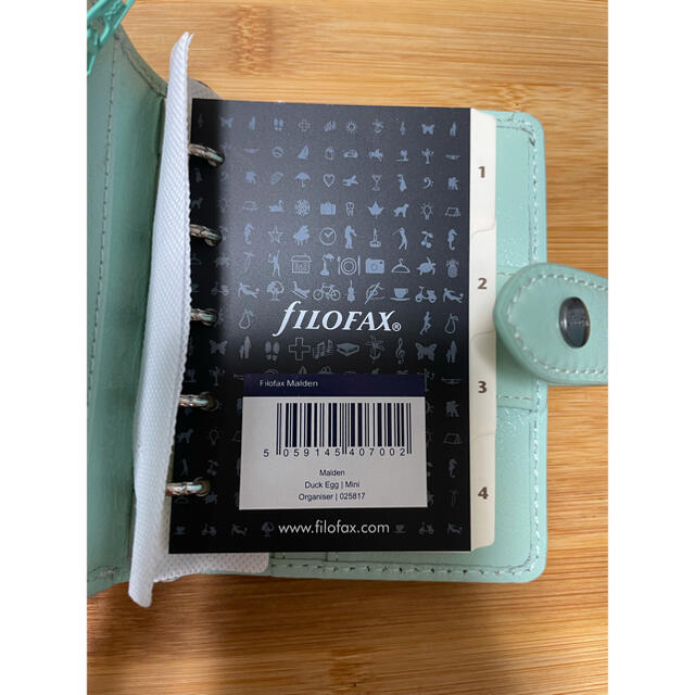 Filofax(ファイロファックス)の本日限定値下げ！ filofax マルデン システム手帳 マイクロ5 ミント メンズのファッション小物(手帳)の商品写真