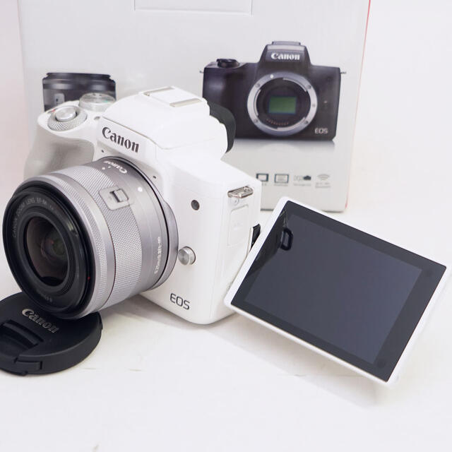 ★新品未使用品★スマホ転送機能付♪キヤノン EOS M100 ホワイト