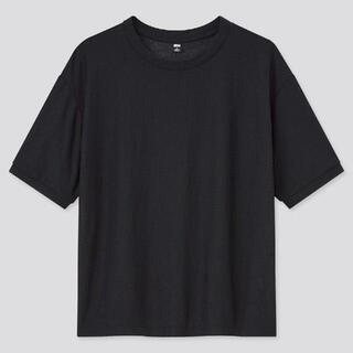未使用 大きいサイズ XXL ●シアークルーネックT● ブラック 19号 (Tシャツ(半袖/袖なし))