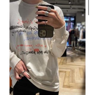 マウジー(moussy)のMOUSSY新作♡COLLECTION OF MESSAGE LS Tシャツ♡白(Tシャツ(長袖/七分))