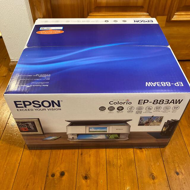 EPSON(エプソン)のエプソン プリンター インクジェット複合機 EP-883AW ホワイト(白) スマホ/家電/カメラのPC/タブレット(PC周辺機器)の商品写真